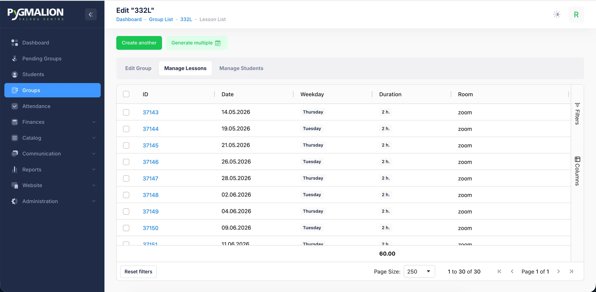A custom system that manages the whole student journey